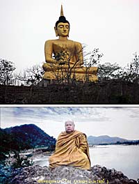 Abbot and Buddha Image by Asienreisender